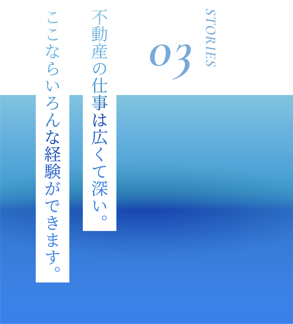 不動産の仕事は広くて深い。ここならいろんな経験ができます。